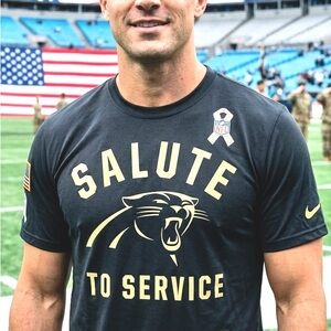 Carolina Panthers Shirt Mens L NFL Football Salute To Service Nike Dri Fit LARGE